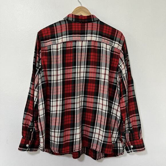 LRL Lauren Jeans Co Plaid Flannel Shirt Size 2X Red Country Southwestern Womens - Picture 2 of 6